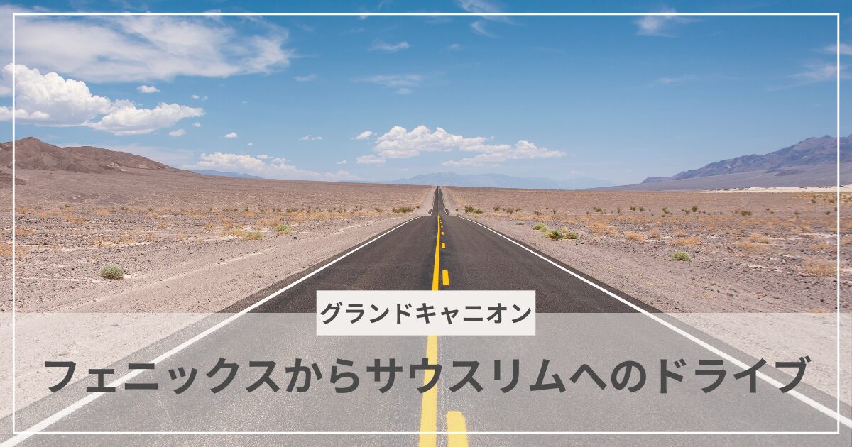 フェニックスからサウスリムへのドライブ|むぎパンク