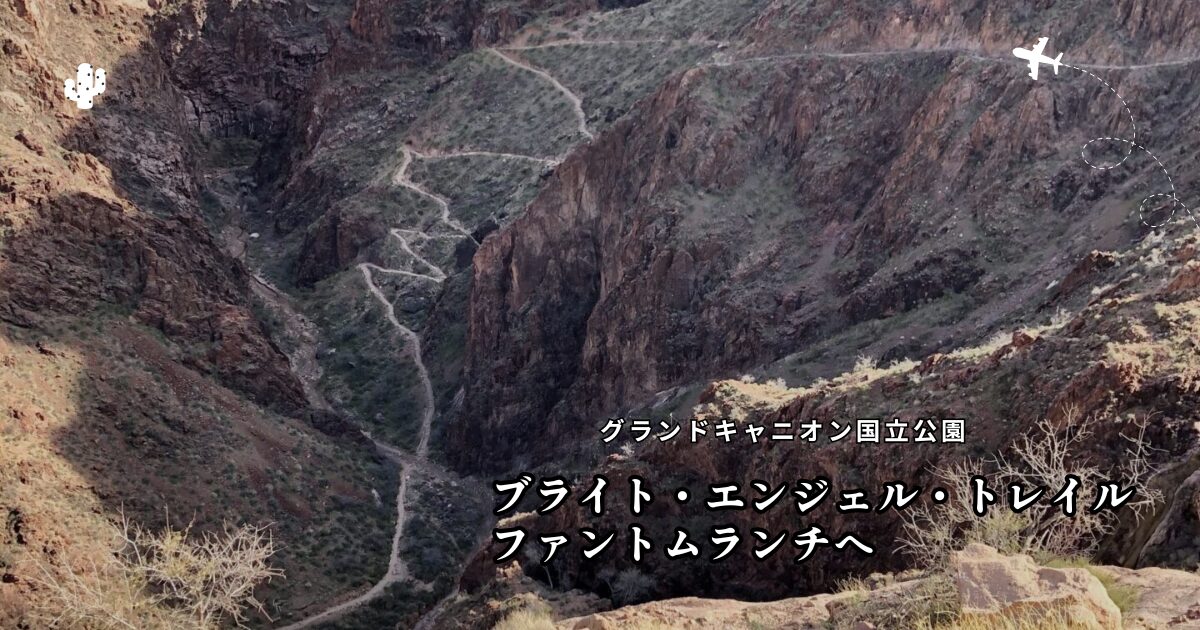 ブライトエンジェル・トレイルから見下ろすコロラド川の絶景(グランドキャニオン)