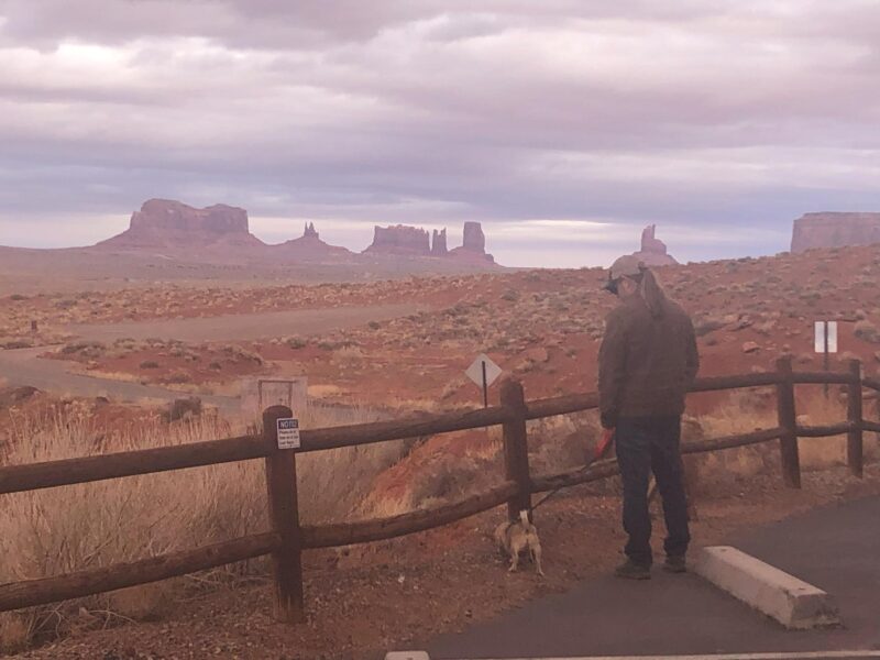 グールディングス・ロッジ駐車場からのモニュメント・バレーの景色|むぎパンク